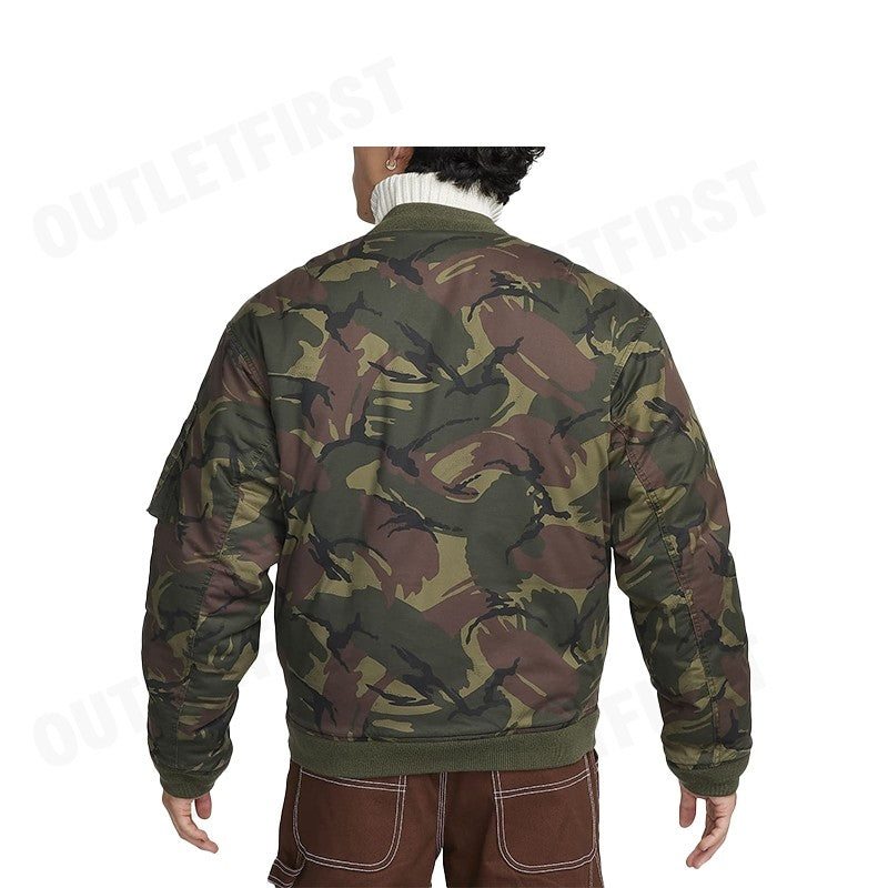 NIKE รุ่น LIFE MEN'S WOVEN MA1 FLIGHT JACKET CODE: FB7592 222 เสื้อโค้ทแจ็คเก็ต เสื้อแจ็คเก็ตแขนยาว เสื้อโค้ท