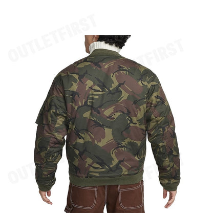NIKE รุ่น LIFE MEN'S WOVEN MA1 FLIGHT JACKET CODE: FB7592 222 เสื้อโค้ทแจ็คเก็ต เสื้อแจ็คเก็ตแขนยาว เสื้อโค้ท