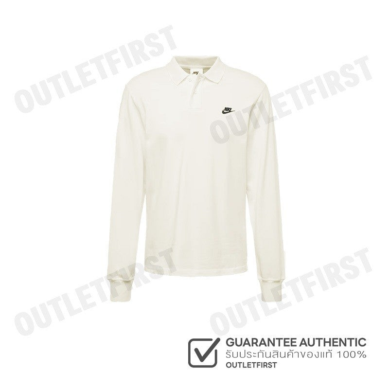 NIKE รุ่น MEN'S LONG-SLEEVE KNIT POLO CODE: FQ3418 133 เสื้อโปโลแขนยาว เสื้อโปโล เสื้อโปโลคอปก