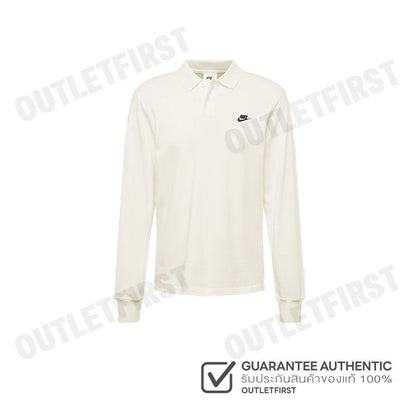 NIKE รุ่น MEN'S LONG-SLEEVE KNIT POLO CODE: FQ3418 133 เสื้อโปโลแขนยาว เสื้อโปโล เสื้อโปโลคอปก