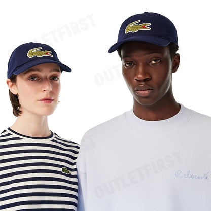 LACOSTE รุ่น UNISEX LACOSTE ADJUSTABLE ORGANIC COTTON TWILL CAP CODE: RK9871 10 166 หมวกแก็ป หมวกเบสบอล หมวก