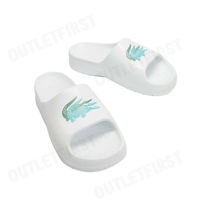 LACOSTE รุ่น MEN'S SERVE SLIDE 2.0 SLIDES CODE: 745CMA00051R4 รองเท้าแตะ รองเท้าแตะผู้ชาย รองเท้าแตะสลิปออน