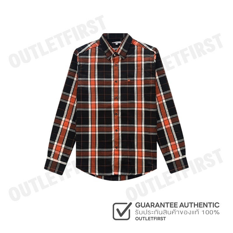 GUY LAROCHE รุ่น MEN'S PLAID LONG SLEEVES SHIRT CODE: BAB1200S3BL เสื้อเชิ้ตแขนยาว เสื้อเชิ้ตคอปก เสื้อเชิ้ตผู้ชาย
