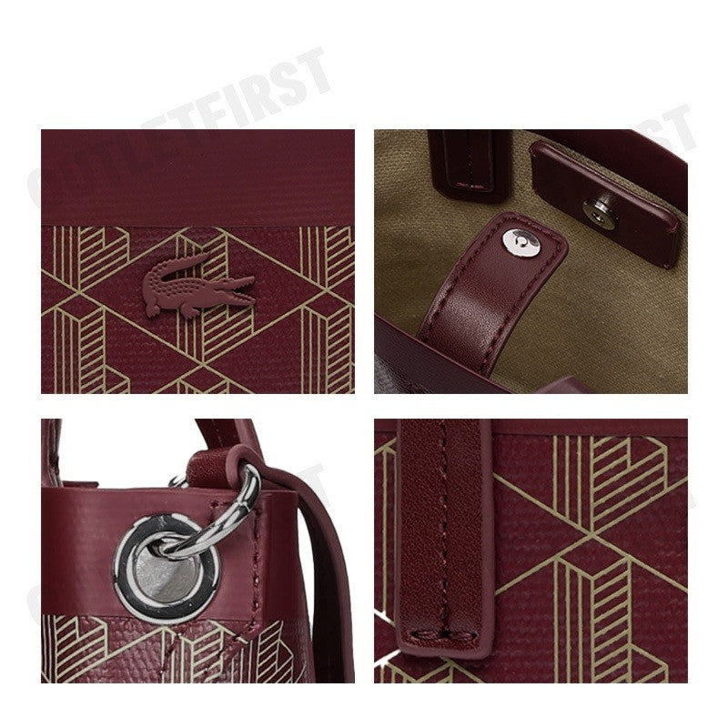 LACOSTE  รุ่น ZELY MINI TOTE WITH POUCH CODE: NF4463ZE M45 กระเป๋าสะพายข้าง กระเป๋าถือ กระเป๋า