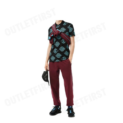 LACOSTE รุ่น GLOBE PRINT LACOSTE MOVEMENT POLO SHIRT CODE: PH6241 10 QPI เสื้อโปโล เสื้อโปโลแขนสั้น เสื้อโปโลคอปก