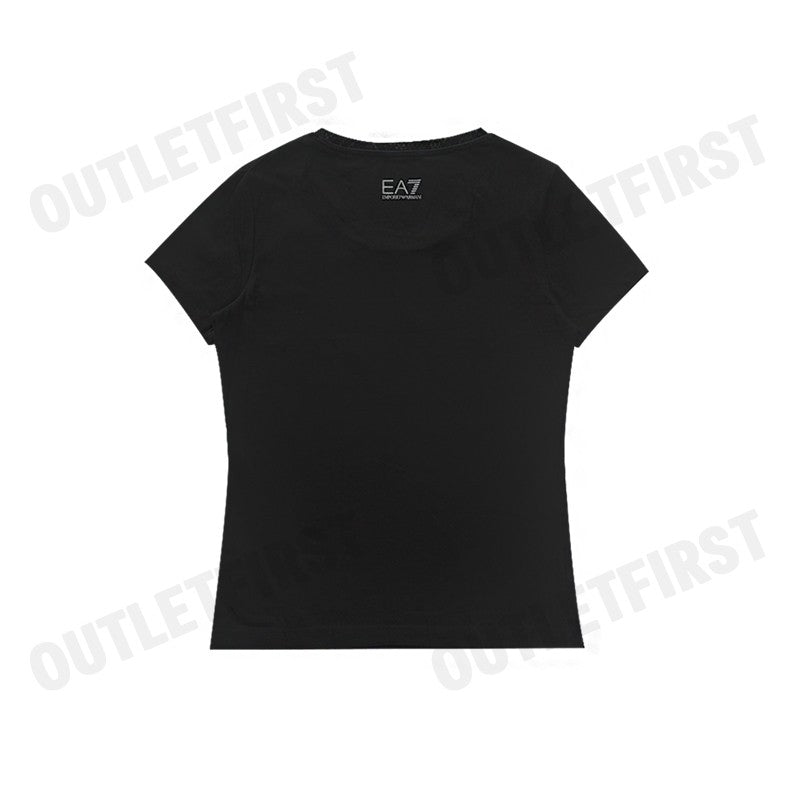 EMPORIO ARMANI รุ่น EA7 LOGO PRINT T-SHIRT CODE: 6RTT06 TJQDZ 1200 เสื้อยืด เสื้อยืดแขนสั้น เสื้อยืดคอกลมผู้หญิง