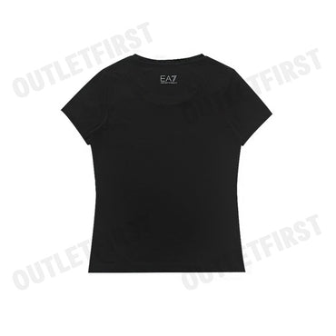 EMPORIO ARMANI รุ่น EA7 LOGO PRINT T-SHIRT CODE: 6RTT06 TJQDZ 1200 เสื้อยืด เสื้อยืดแขนสั้น เสื้อยืดคอกลมผู้หญิง
