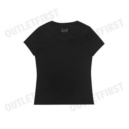 EMPORIO ARMANI รุ่น EA7 LOGO PRINT T-SHIRT CODE: 6RTT06 TJQDZ 1200 เสื้อยืด เสื้อยืดแขนสั้น เสื้อยืดคอกลมผู้หญิง