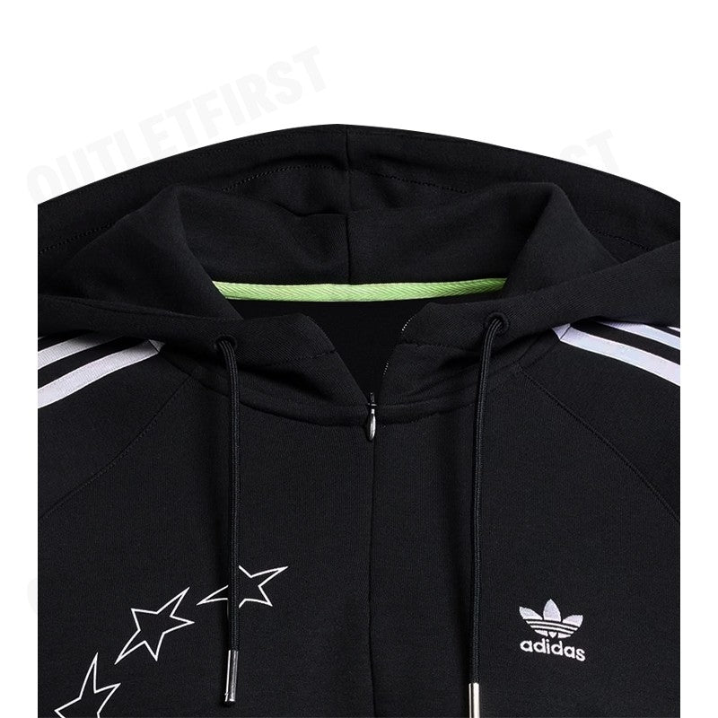 ADIDAS รุ่น LOOSE CUTLINE HOODIE CODE: IT9677 เสื้อสเวตเตอร์แขนยาว เสื้อสเวตเตอร์มีฮู้ด เสื้อสเวตเตอร์ผู้หญิง