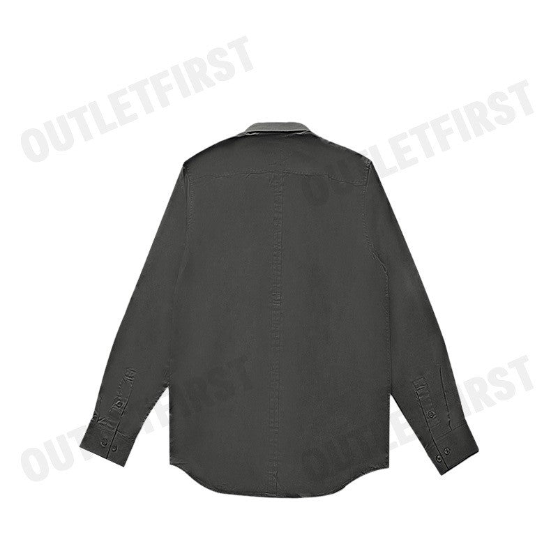 CK CALVIN KLEIN รุ่น COTTON STRETCH SLIM BUTTON-DOWN SHIRT (GREY) CODE: 1222W M541 เสื้อเชิ้ตแขนยาว เสื้อเชิ้ตผู้ชาย