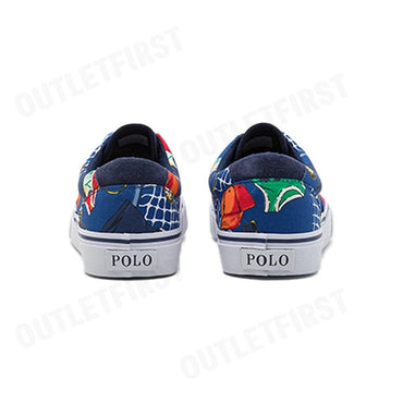 POLO RALPH LAUREN รุ่น KEATON-PONY SNEAKER ON THE TACK CODE: 816913483001 รองเท้าผ้าใบ รองเท้า รองเท้าผ้าใบแฟชั่น