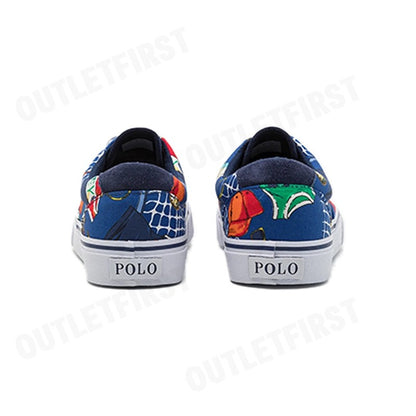 POLO RALPH LAUREN รุ่น KEATON-PONY SNEAKER ON THE TACK CODE: 816913483001 รองเท้าผ้าใบ รองเท้า รองเท้าผ้าใบแฟชั่น