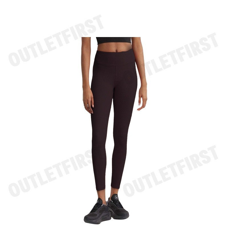 DKNY SPORT รุ่น FITNESS RIB SOLID HIGH WAIST LEGGINGS CODE: DP3P3245 CUT กางเกงออกกำลังกาย กางเกงขายาวผู้หญิง กางเกง