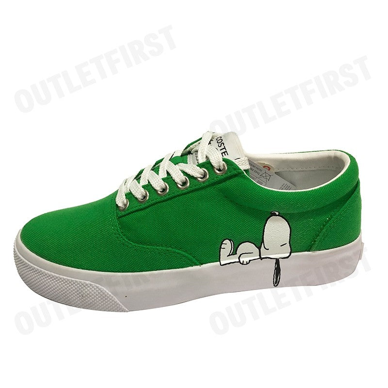 LACOSTE รุ่น  WOMEN'S JUMP SERVE LACE LACOSTE X PEANUTS SNEAKERS CODE: 7-42CFA00271R7 รองเท้าผ้าใบ รองเท้าผู้หญิง