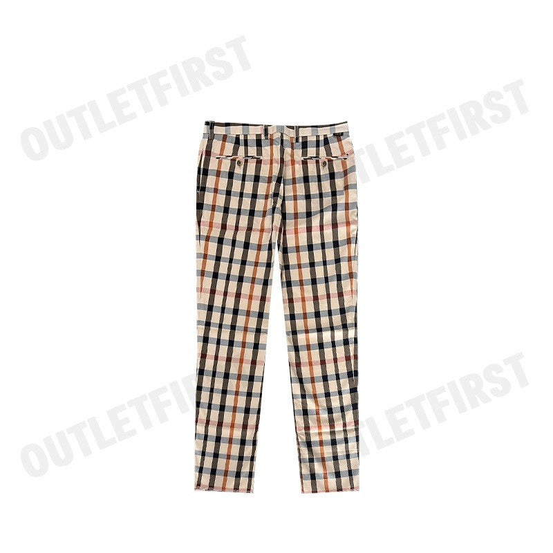 DAKS รุ่น  Women's House Check Cotton Pants Code: GSRR101S9BE3 กางเกงขายาว กางเกงผู้หญิง กางเกงแฟชั่น
