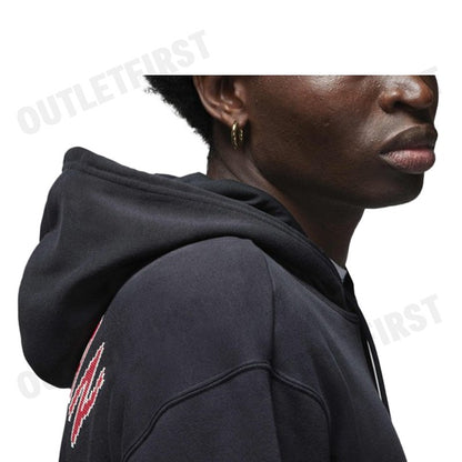 NIKE รุ่น JORDAN ESSENTIALS FESTIVE FLEECE PULLOVER HOODIE CODE: FD7465 010 เสื้อสเวตเตอร์ เสื้อฮู้ด เสื้อแขนยาวผู้ชาย