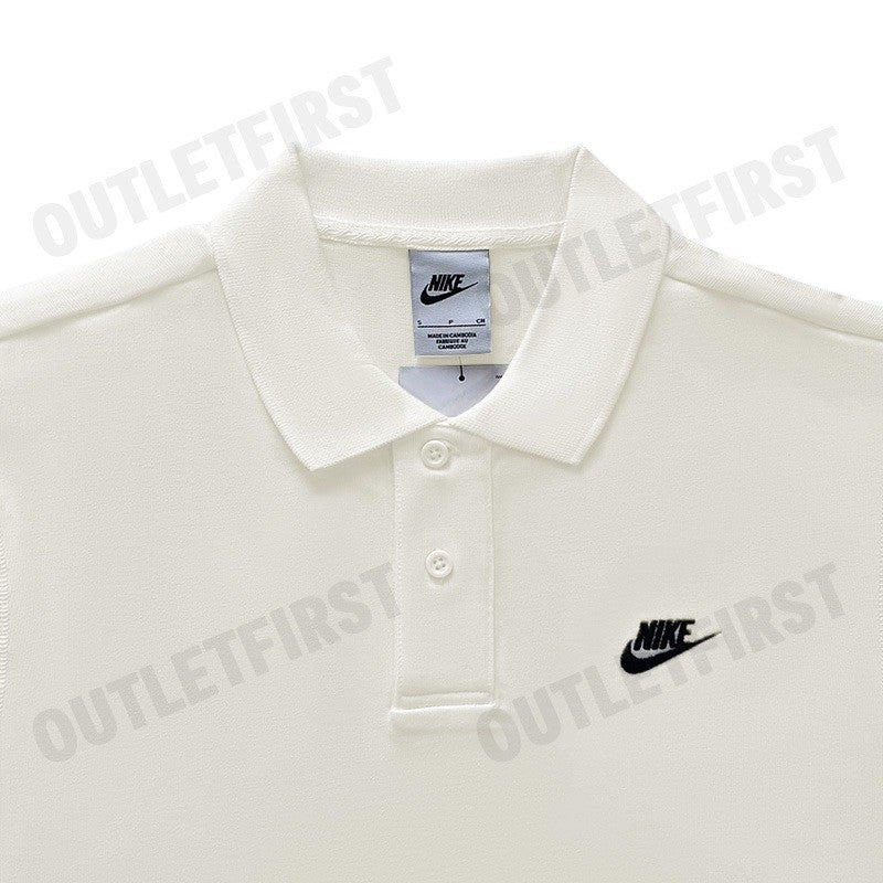 NIKE รุ่น MEN'S LONG-SLEEVE KNIT POLO CODE: FQ3418 133 เสื้อโปโลแขนยาว เสื้อโปโล เสื้อโปโลคอปก