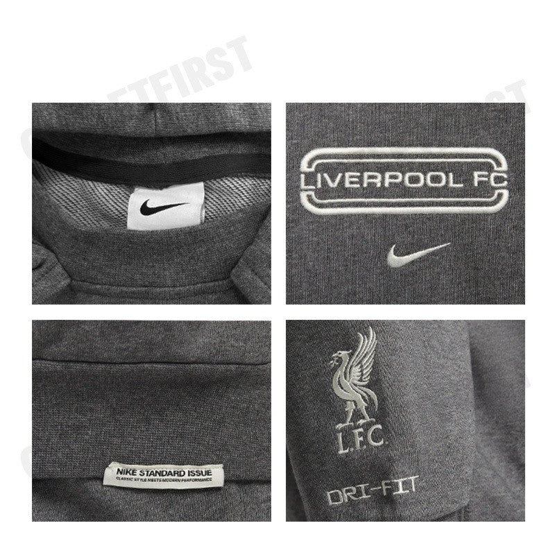 NIKE รุ่น LIVEPOOL FC STANDARD HOODIE CODE: DV4932 071 เสื้อสเวตเตอร์แขนยาว เสื้อเวตเตอร์ผู้ชาย เสื้อแขนยาว