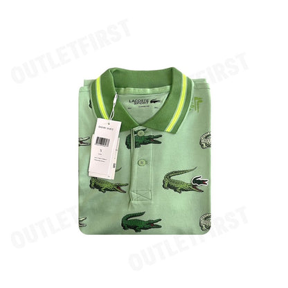 LACOSTE รุ่น MEN’S LACOSTE GOLF CROCODILE PRINT POLO SHIRT CODE: DH5181 10 BT2 เสื้อโปโล เสื้อโปโลแขนสั้น เสื้อผู้ชาย