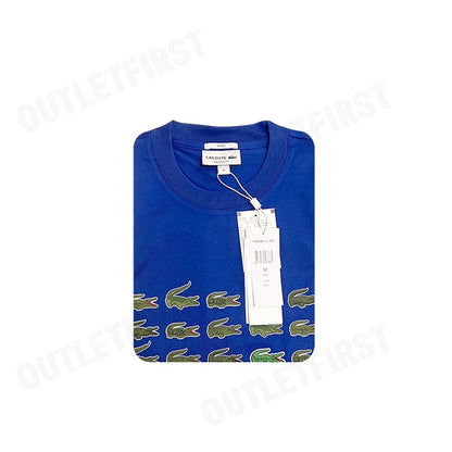 LACOSTE รุ่น COTTON CROCODILE PRINT T-SHIRT CODE: TH6388 10 JQ0 เสื้อยืดคอกลม เสื้อยืด เสื้อยืดคอกลมแขนสั้น