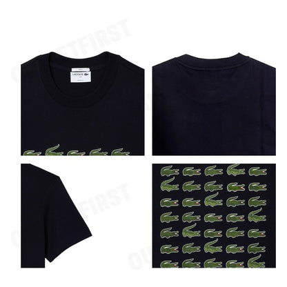 LACOSTE รุ่น COTTON CROCODILE PRINT T-SHIRT CODE: TH6388 10 HDE เสื้อยืดคอกลม เสื้อยืดแขนสั้น เสื้อยืด