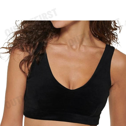 DKNY SPORT รุ่น WOMEN TOP BLACK CODE: DP2T9087 BLK สปอร์ตบรา สปอร์ตบราผู้หญิง เสื้อกล้ามคอวี