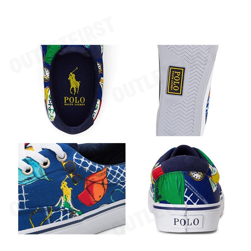 POLO RALPH LAUREN รุ่น KEATON-PONY SNEAKER ON THE TACK CODE: 816913483001 รองเท้าผ้าใบ รองเท้า รองเท้าผ้าใบแฟชั่น