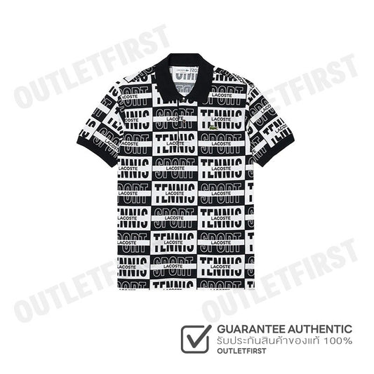 LACOSTE รุ่น ORIGINAL L.12.12 TWO TONE BADGE PRINT POLO SHIRT CODE: PH2057 10 001 เสื้อโปโล เสื้อโปโลแขนสั้น