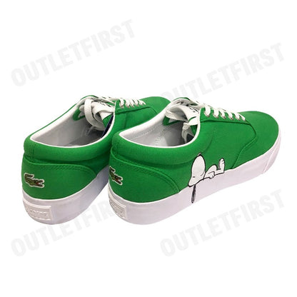 LACOSTE รุ่น JUNIORS' JUMP SERVE LACE CANVAS LACOSTE X PEANUTS TRAINERS CODE: 7-42CUJ00041R7 รองเท้าผ้าใบ รองเท้า