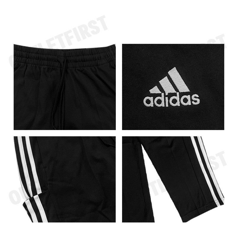 ADIDAS รุ่น ESSENTIALS SINGLE JERSEY TAPERED OPEN HEM 3-STRIPES PANTS CODE: IC0044 กางเกงขายาว กางเกงผู้ชาย กางเกง