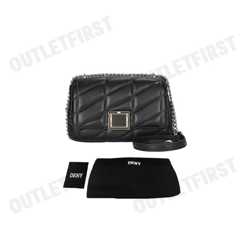DKNY รุ่น BEAU MEDIUM FLAP SHOULDER CODE: R343BB17 BGD กระเป๋าสะพายข้าง กระเป๋า กระเป๋าถือ