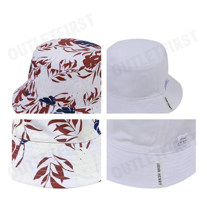 JOHN HENRY รุ่น PALM GRAPHIC BUCKET HAT (OFF WHITE) CODE: JH S424MHAAC67 หมวกบัคเก็ต หมวกมีปีก หมวกมีลาย