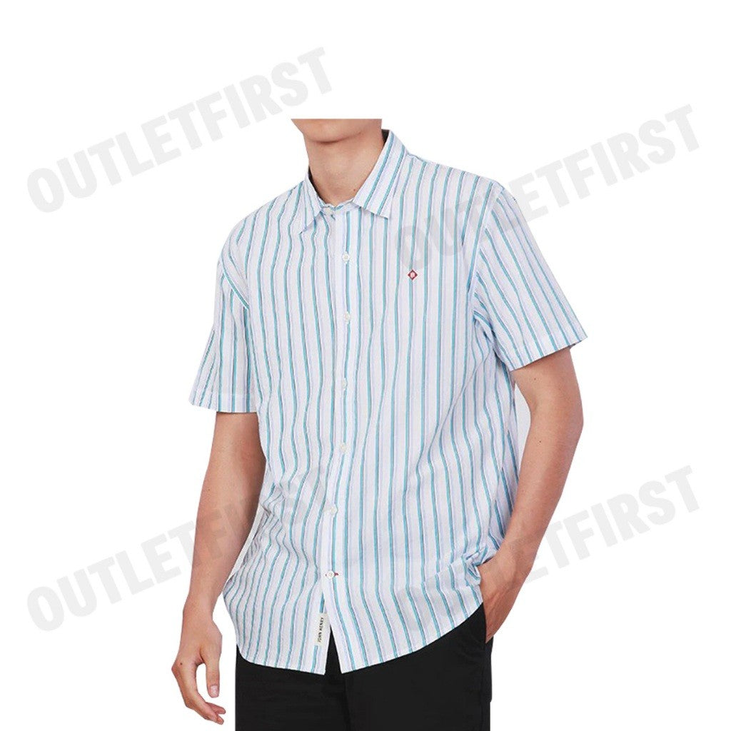 JOHN HENRY รุ่น MEN'S SHORT SLEEVES SLIM FIT SHIRTS (WHITE) CODE: JH S424MSSSM53 เสื้อเชิ้ตแขนสั้น เสื้อเชิ้ตผู้ชาย