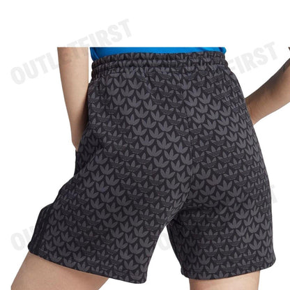 ADIDAS รุ่น TREFOIL MONOGRAM SHORTS CODE: II3189 กางเกงขาสั้น กางเกงขาสั้นผู้หญิง กางเกงสีดำ