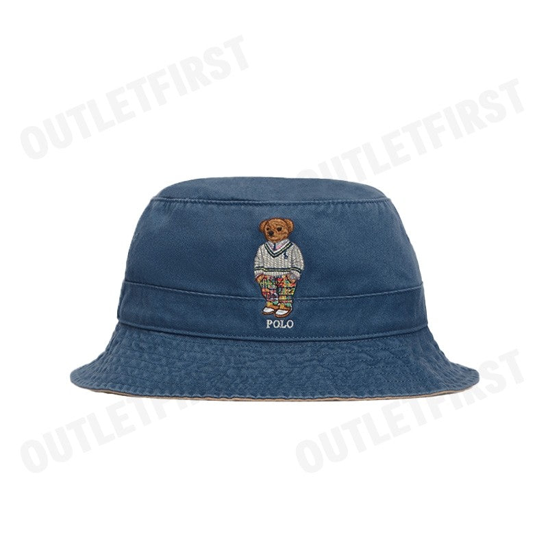 POLO RALPH LAUREN รุ่น  POLO BEAR COTTON BUCKET HAT CODE: 710900276001 หมวกบักเก็ต หมวกกันแดด หมวกแฟชั่น