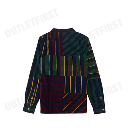 POLO RALPH LAUREN รุ่น  CLASSIC FIT PATCHWORK CORDUROY SHIRT CODE : 710916664001 เสื้อสเวตเชิ้ต เสื้อผู้ชาย เสื้อคอปก
