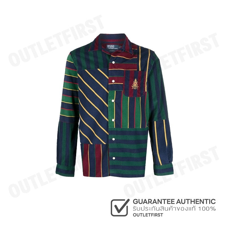 POLO RALPH LAUREN รุ่น  CLASSIC FIT PATCHWORK CORDUROY SHIRT CODE : 710916664001 เสื้อสเวตเชิ้ต เสื้อผู้ชาย เสื้อคอปก