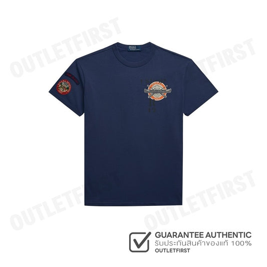 POLO RALPH LAUREN รุ่น  CLASSIC FIT JERSEY GRAPHIC T-SHIRT CODE : 710920305001 เสื้อยืดคอกลม เสื้อผู้ชาย เสื้อยืด