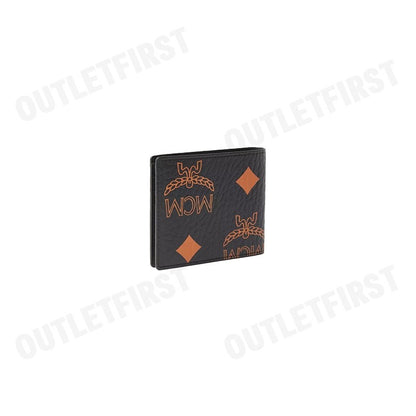 MCM รุ่น  BIFOLD WALLET IN MAXI VISETOS CODE: MXS DATA01 BK001 กระเป๋าสตางค์ใบสั้น กระเป๋าสตางค์ กระเป๋า