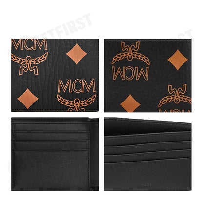 MCM รุ่น  BIFOLD WALLET IN MAXI VISETOS CODE: MXS DATA01 BK001 กระเป๋าสตางค์ใบสั้น กระเป๋าสตางค์ กระเป๋า