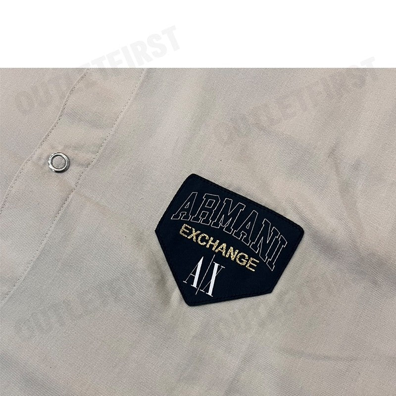 ARMANI EXCHANGE รุ่น  LOOSE FIT FLANNEL SHIRT WITH SNAP BUTTONS CODE: 6RZC22 ZNXWZ 1934 เสื้อเชิ้ตแขนยาว เสื้อผู้ชาย
