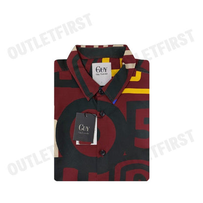 GUY LAROCHE รุ่น  MEN'S PRINTED SLIM FIT SHIRT LONG SLEEVES CODE: DAC7201S4MR เสื้อเชิ้ตแขนยาวชาย เสื้อผู้ชาย เสื้อเชิ๊ต