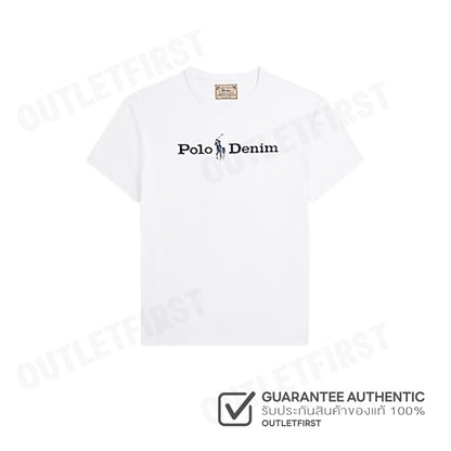 POLO RALPH LAUREN รุ่น  GRAPHIC POLO DENIM COTTON TEE CODE: 710865496008 เสื้อยืดคอกลม เสื้อยืดแขนสั้น เสื้อยืดผู้ชาย
