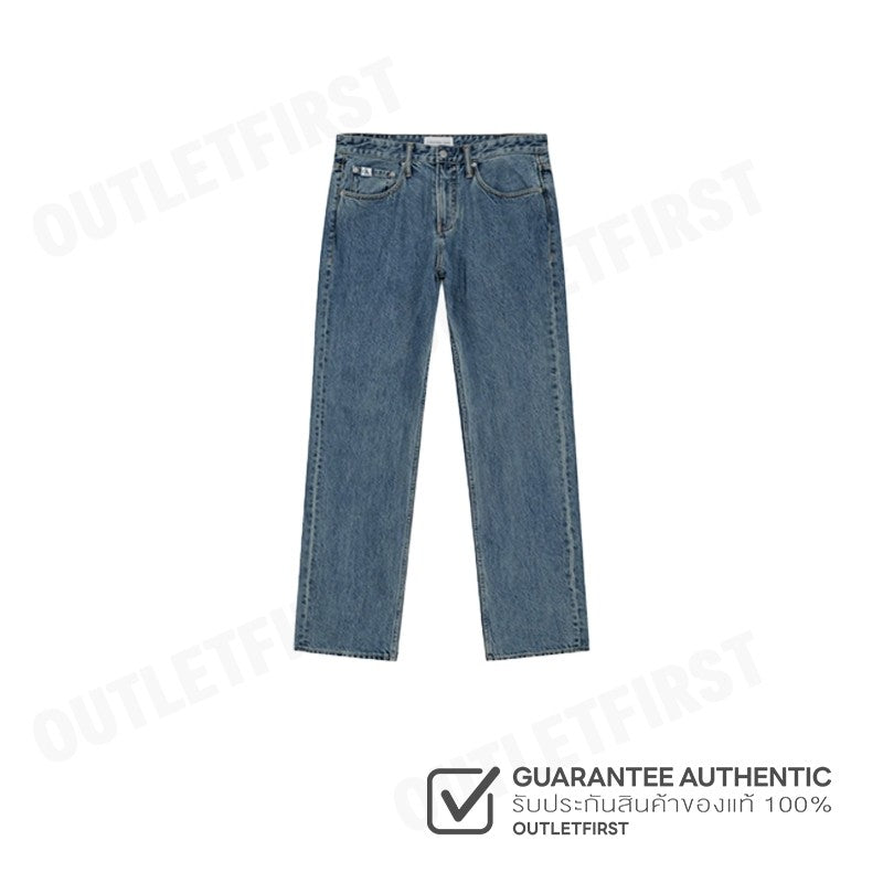CALVIN KLEIN รุ่น MEN'S STONE BLUE 90S STRAIGHT FIT DENIM CODE J324989 1A4 NI กางเกงยีนส์ขายาว กางเกงยีนส์ กางเกงผู้ชาย