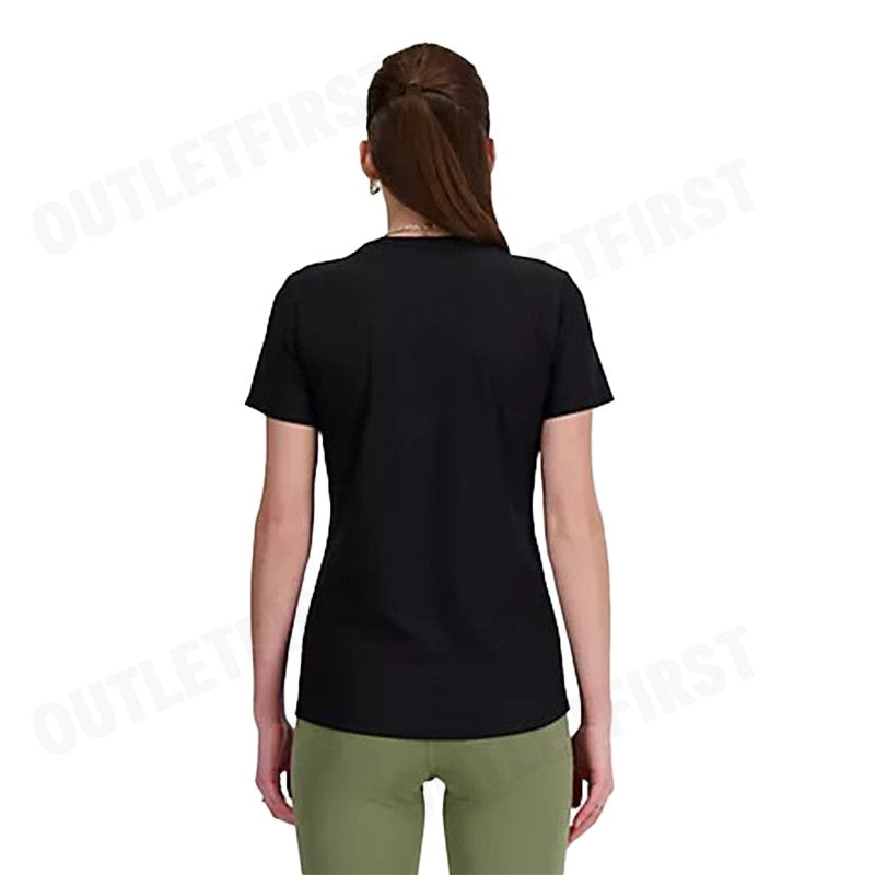 NEW BALANCE รุ่น WOMAN'S JACQUARD SLIM T-SHIRT CODE: WT41281 BK เสื้อยืดคอกลม เสื้อยืดแขนสั้น เสื้อยืดผู้หญิง
