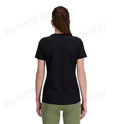 NEW BALANCE รุ่น WOMAN'S JACQUARD SLIM T-SHIRT CODE: WT41281 BK เสื้อยืดคอกลม เสื้อยืดแขนสั้น เสื้อยืดผู้หญิง