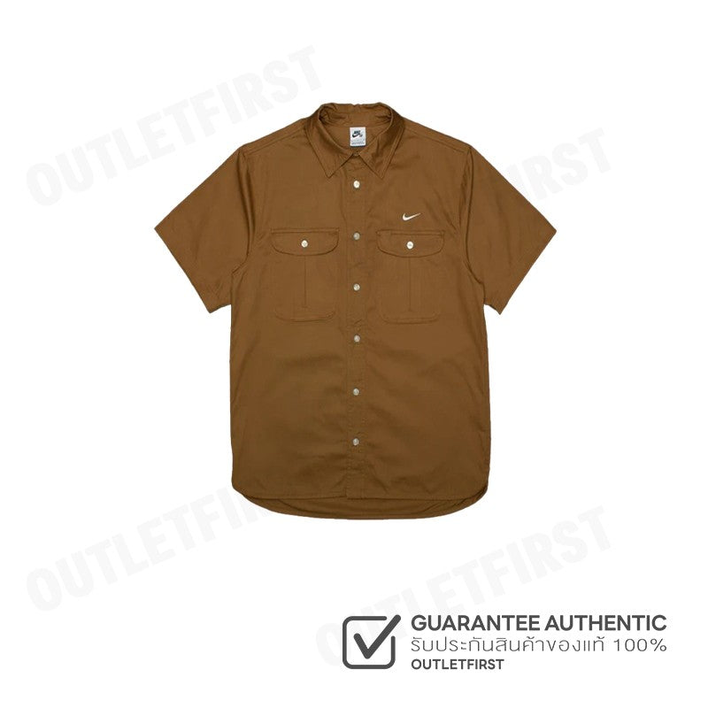 NIKE รุ่น NIKE SB SHORT-SLEEVE WOVEN SKATE CODE: DV9076 270 เสื้อเชิ้ตแขนสั้น เสื้อเชิ้ตผู้ชาย เสื้อเชิ้ต