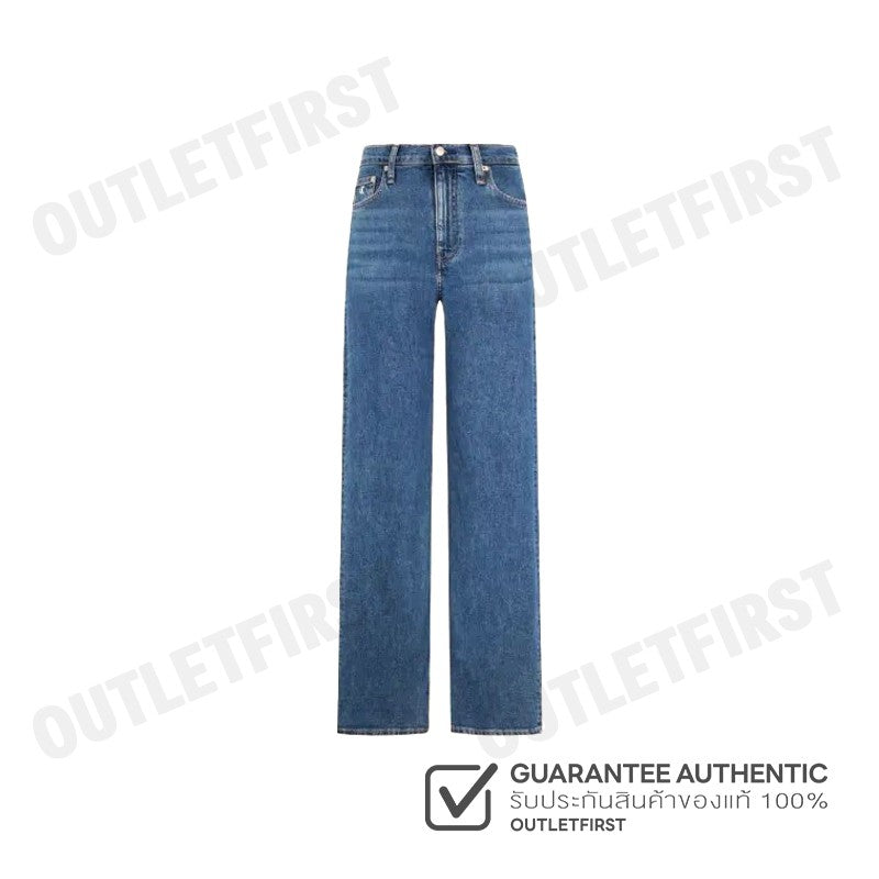 CALVIN KLEIN JEANS รุ่น WOMEN'S JEANS HIGH RISE WIDE LEG CODE: J221000 1A4 กางเกงยีนส์ กางเกงยีนส์ผู้หญิง กางเกงขายาว