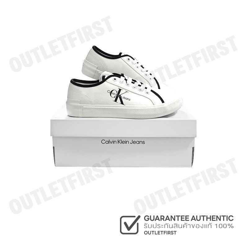 CALVIN KLEIN JEANS รุ่น WOMEN'S CHUNKY CUPSOLE LACE CODE: YW01453 01W รองเท้าผ้าใบ รองเท้าผ้าใบผู้หญิง รองเท้า
