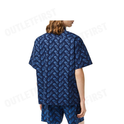 LACOSTE รุ่น MEN'S LACOSTE SHORT SLEEVE VINTAGE PRINT SHIRT CODE: CH5793 10 F65 เสื้อเชิ้ต เสื้อเชิ้ตผู้ชาย